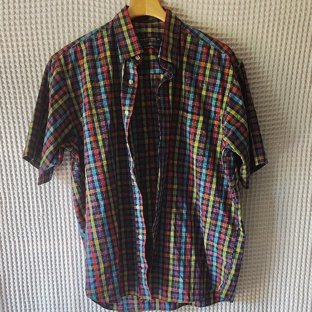 🙃 Forsyth Of Canada Inc Multicolor Plaid Men's Shirt L